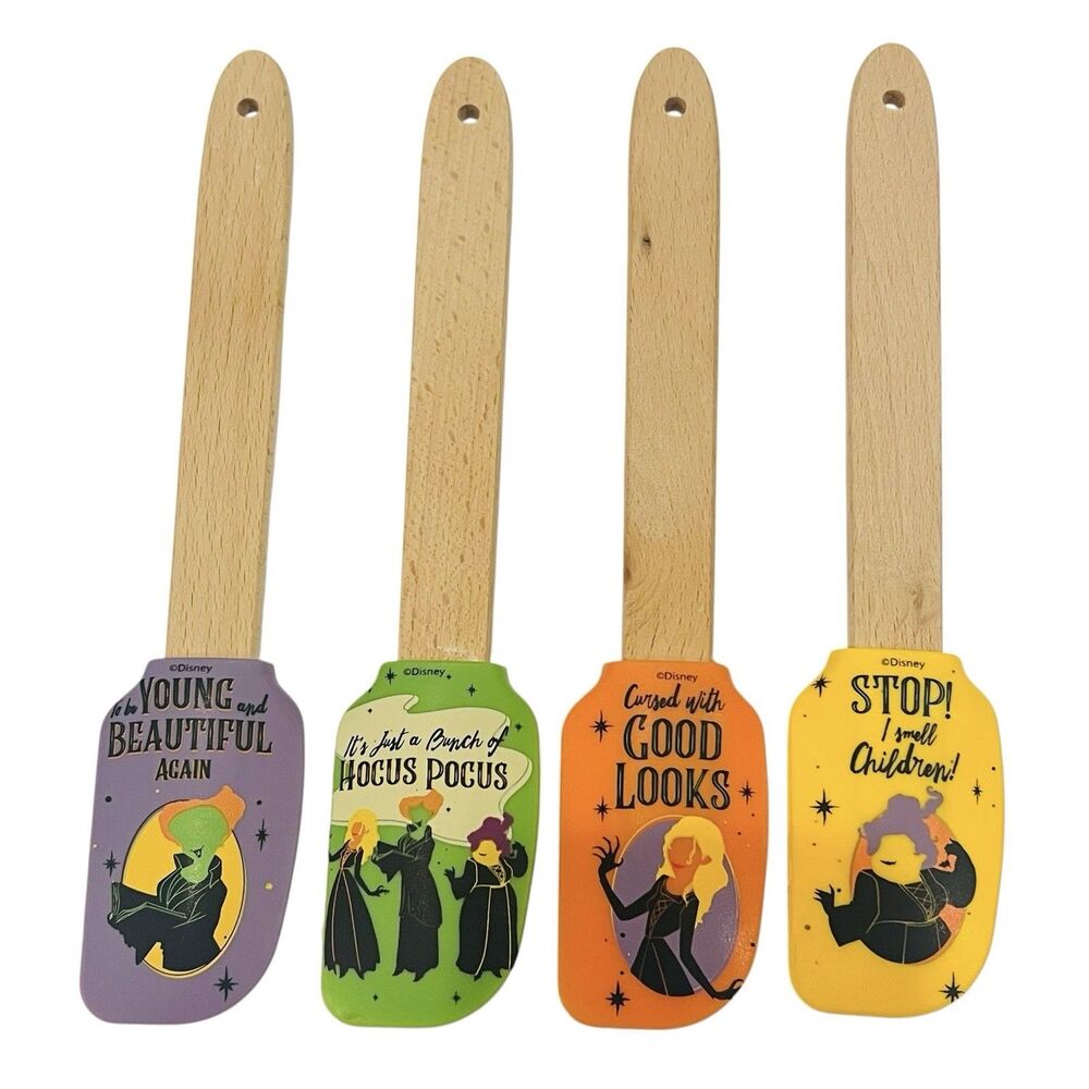 Disney Hocus Pocus 4 Piece Mini Spatula Set Sanderson Sisters Halloween Kitchen